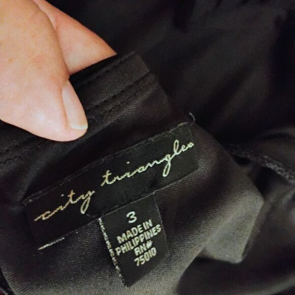 City Triangles Black Silver Halter Maxi Dress - Picture 3 of 11